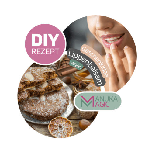 Geschenkidee: Veganer Lebkuchen-Lippenbalsam für spröde und beanspruchte Lippen (Lippenpflege DIY)