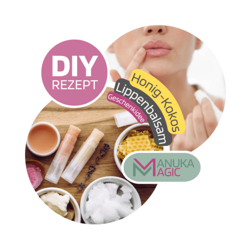 Honig-Kokos Lippenpflege-Balsam für spröde und rissige Lippen im Winter