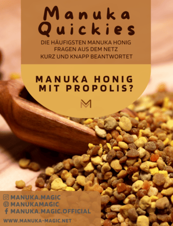 Manuka Honig mit Propolis auch Vorstoß, Stopfwachs, Bienenharz, Bienenleim, Bienenkittharz, Kittharz