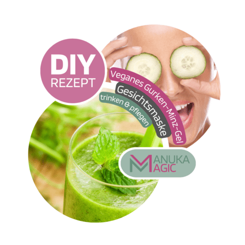 YummyGlow Rezept: Veganuary Gurken-Minz-Gel als Gesichtsmaske und leckerer Gesundheitsdrink