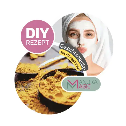 Beste Gesichtsmaske aus Honig (mit Manuka Honigpulver)